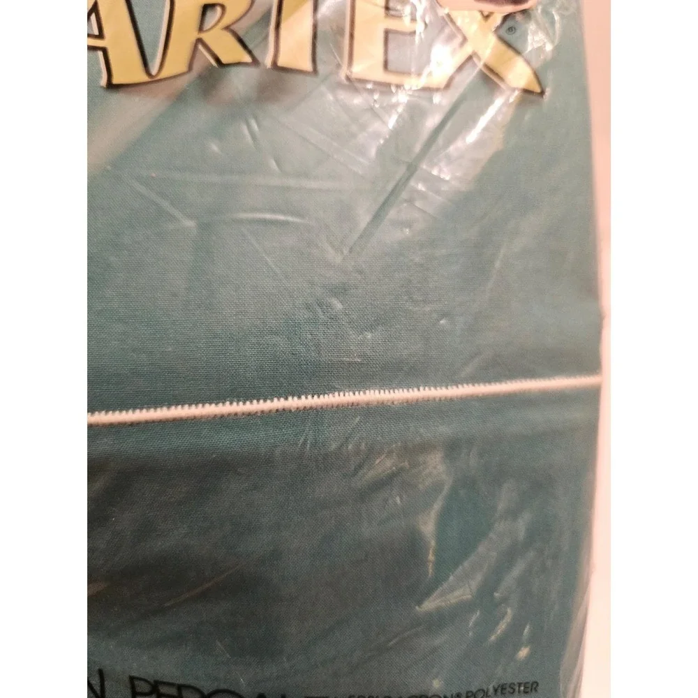Vintage Martex Teal Green No-Iron‎ Percale Standard Pillowcases Set/2 USA NOS